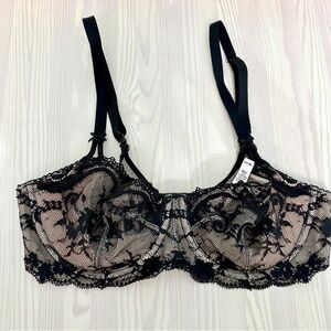 Victoria’s Secret Lace Balconette Bra Black Size 34D